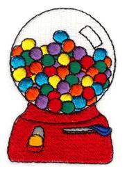 Gumball Machine - 4x4 machine detailed embroidery design for Kids Aprons