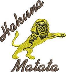 Hakuna Matata - 4x4 cat beginner-friendly embroidery design for cute baby onesies