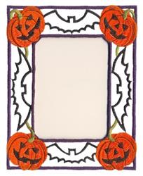 detailed halloween pumpkin machine embroidery pattern - Halloween Frame for party invitations