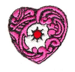 beginner-friendly valentine heart machine embroidery pattern - Heart Locket for kitchen aprons
