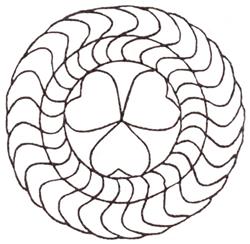 Heart Ring Sashiko - 4x4 heart quick stitch embroidery design for Decorative Pillows
