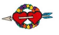 Heart Wreath - 4x4 heart beginner-friendly embroidery design for Kids Clothing