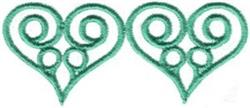 Hearts Border - 4x4 heart beginner-friendly embroidery design for decorative pillow covers
