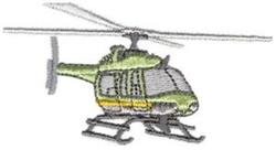 Helicopter - 4x4 helicopter beginner-friendly embroidery design for reusable tote bags