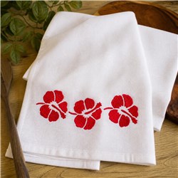 Hibiscus Border - 5x7 leaf beginner-friendly embroidery design for decorative pillow covers