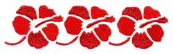 leaf beginner-friendly machine embroidery - Hibiscus Border for patchwork quilt blocks