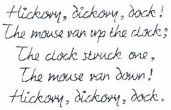 dock beginner-friendly machine embroidery - Hickory Dickory Dock for kitchen aprons