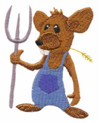 mouse beginner-friendly machine embroidery - Hillbilly Mouse for decorative pillow covers