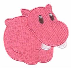 hippo detailed machine digital embroidery - Hippo perfect for reusable tote bags