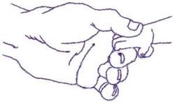 quick stitch hand machine embroidery pattern - Holding Hands for decorative pillow covers