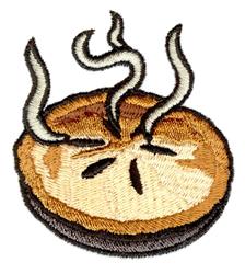 detailed autumn pie machine embroidery pattern - Holiday Pie for kitchen tea towels