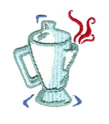 Hot Coffee Pot - 4x4 pot beginner-friendly embroidery design for Kitchen Aprons