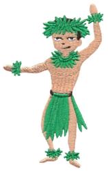 beginner-friendly boy machine embroidery pattern - Hula Boy for Summer Party Supplies