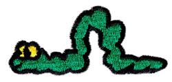 beginner-friendly worm machine embroidery pattern - Inch Worm for decorative pillow covers