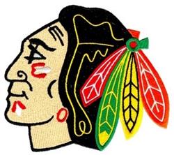 Indian Chief - 6x10 chief detailed machine embroidery design for reusable tote bags