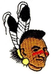 beginner-friendly warrior machine embroidery pattern - Indian Warrior for decorative pillow covers