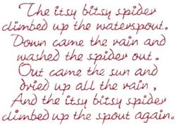 Itsy Bitsy Spider - 5x7 sunflower redwork embroidery design for reusable tote bags