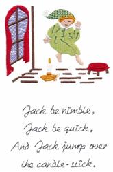 detailed fairy machine embroidery pattern - Jack Be Nimble for decorative pillow covers