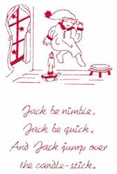 fairy redwork machine embroidery - Jack Be Nimble perfect for patchwork quilt blocks
