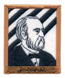 garfield detailed machine embroidery - James A. Garfield perfect for Display Pieces