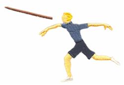Javelin Throw - 5x7 throw quick stitch machine embroidery design for Backpacks