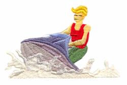 ski beginner-friendly machine digital embroidery - Jet Ski perfect for Sports Bags