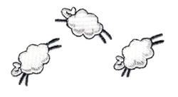 Jumping Sheep - 4x4 sheep quick stitch machine embroidery design for cute baby onesies