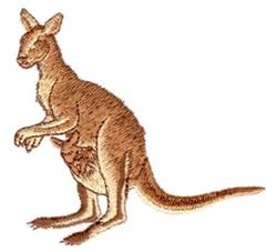 beginner-friendly kangaroo machine embroidery pattern - Kangaroos for kitchen tea towels