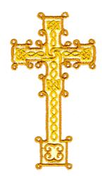 Knotted Cross - 4x4 cross detailed machine embroidery design for Prayer Cloths