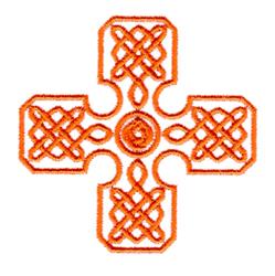 cross beginner-friendly machine embroidery - Knotted Cross for reusable tote bags