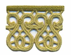 Lace Edging - 4x4 edging FSL lace machine embroidery design for Fashion Accessories