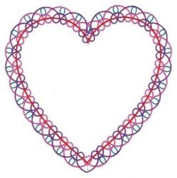 heart detailed machine digital embroidery - Lace Heart perfect for reusable tote bags