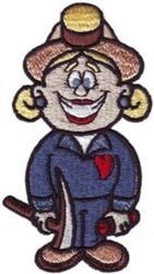 miner detailed machine embroidery - Lady Miner perfect for patchwork quilt blocks