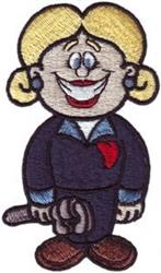 plumber detailed machine embroidery - Lady Plumber perfect for decorative pillow covers