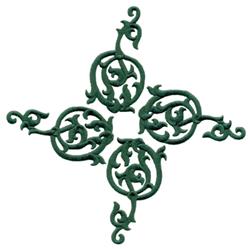 Large Celtic Swirl - swirl detailed machine embroidery design for reusable tote bags