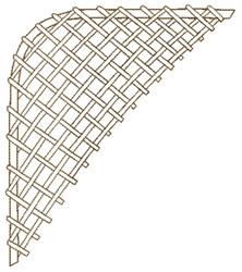 beginner-friendly cross machine embroidery pattern - Lattice Border Corner for decorative pillow covers