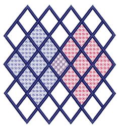 detailed lattice machine embroidery pattern - Lattice perfect for reusable tote bags