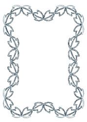 Elegant leaf border design featuring interlinked leaves, subtle outline, and a clean frame-like appearance.