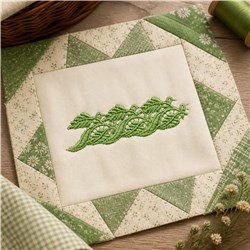 leaf FSL lace machine embroidery - Leaf Border Trio perfect for reusable tote bags