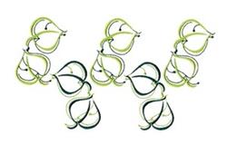 detailed leaf machine embroidery pattern - Leaf Outline Border perfect for Coasters