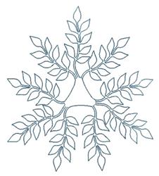 beginner-friendly leaf machine embroidery pattern - Leafy Flower for kitchen aprons