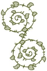 leaf detailed machine digital embroidery - Leafy Vine perfect for Table Linens