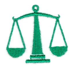 Libra Scales - 4x4 scale quick stitch embroidery design for decorative pillow covers