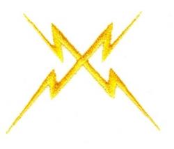 Lightning Bolts - 4x4 bolt quick stitch embroidery design for reusable tote bags