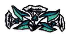 Lilies - 4x4 leaf beginner-friendly machine embroidery design for festive table runners