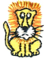 quick stitch cat machine digital embroidery pattern - Lion perfect for Baby Blankets