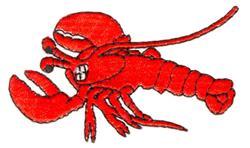 beginner-friendly lobster machine embroidery pattern - Lobster for kitchen aprons