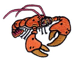Lobster - 4x4 lobster detailed machine embroidery design perfect for kitchen tea towels