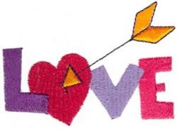 Love Arrow - 4x4 heart beginner-friendly embroidery design for Valentines Day Gifts