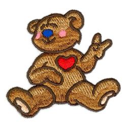 bear detailed machine embroidery - Love Bear perfect for decorative pillow covers